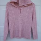 Faded Glory Pink Hooded Sweater SIZE MEDIUM 8/10