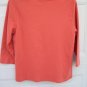 Coldwater Creek 3/4 Sleeve Lace Neck Tee SIZE MEDIUM