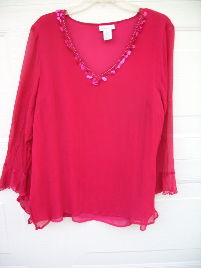 Avenue Hot Pink Tunic SIZE PLUS 18/20 XXL