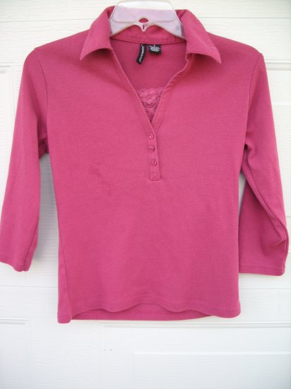 Jason Maxwell Rose Double Layer Top SIZE SMALL