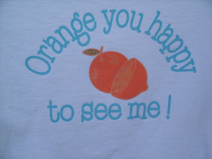 Aeropostale "Orange You Happy...." Tomeboy Fit Tee SIZE SMALL