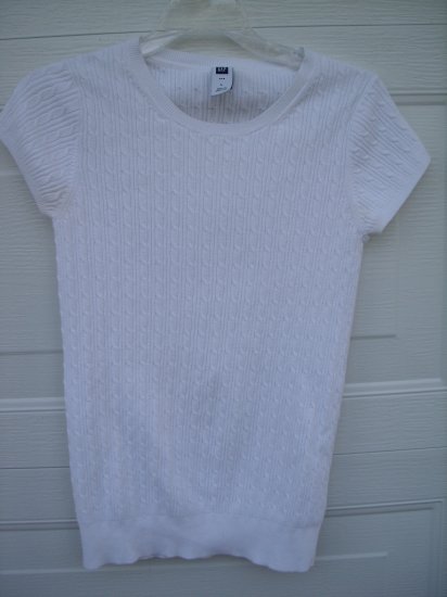 Gap White Sweater Tee SIZE LARGE