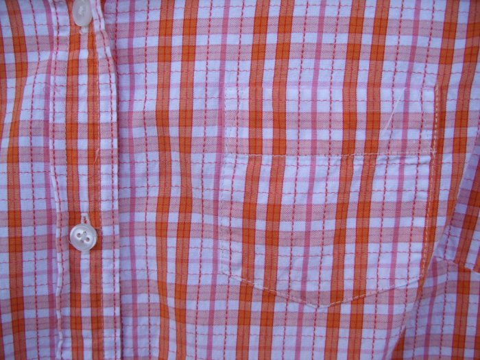 Maurices Orange LS Button Up Shirt SIZE MEDIUM