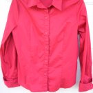 Attention Red Button-up Blouse SIZE LARGE