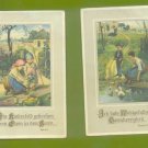 2 OLD VINTAGE GERMAN POSTCARD PRINTS KINDER CHILDREN