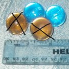 LAMP SHADE finial GLASS BALL MARBLE COLBALT BLUE GOLD
