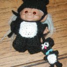 TROLL OUTFIT COSTUME CROCHET 3 1/2" MOUSE USA MADE IN AMERICA MOUSE BABY EARS