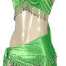 Two Piece Velvet Belly Dancer Set with Bead and Coin Accents