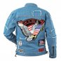 Denim Motorcycle Jacket w/Patches