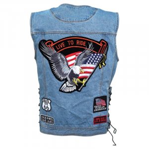 Denim Motorcycle Vest
