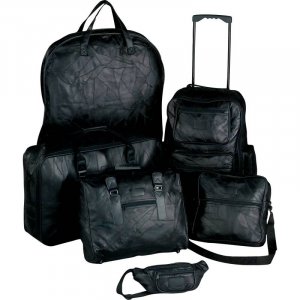 Genuine Leather 6pc Luggage Set