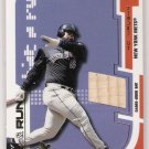 2002 E-X HIT AND RUN MO VAUGHN METS BAT CARD