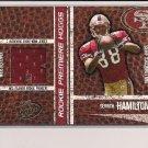 2004 HOGG HEAVEN DERRICK HAMILTON 49ER'S ROOKIE JERSEY CARD