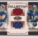 RHETT BOMAR/HAKEEM NICKS GIANTS 2009 THREADS ROOKIE COLLECTION DUAL JERSEY #' 248/500!