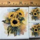 ~~Colorful~~ SUNFLOWER FOCALS ~~3 HM  Mosaic Tiles