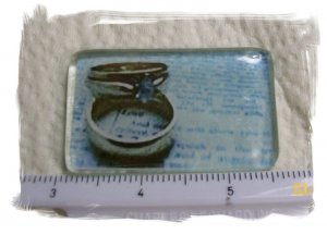 ~Unique OOAK*~3D WEDDING RINGS~* Glass Mosaic Tiles