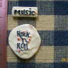 Mosaic Tiles ~*ROCK N ROLL MUSIC*~ 2 HM Clay Kiln Fired
