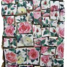 ~PINK & WHITE ROSES in  Chintz~ 50+ Mosaic Tiles