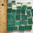 Handpainted*~GLISTEN GREEN  FILLERS~*50 Mosaic Tiles