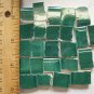 Handpainted*~GLISTEN GREEN  FILLERS~*50 Mosaic Tiles