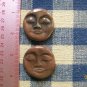 Mosaic Tiles ~*MOCHA FACES*~ 2 HM Clay Kiln Fired