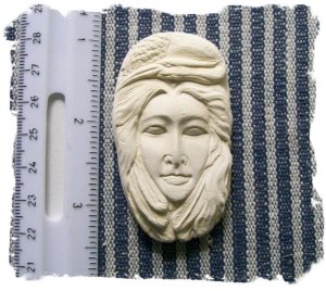 SB1 Mosaic Tiles ~FEATHER LADY~ Kiln Fired U Paint