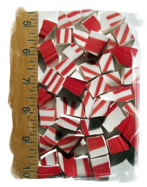 *~RED-WHITE STRIPE~*80+  HC China  Mosaic Tiles