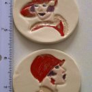 Elegant *~RED HAT LADIES~* 2 Pendant - Mosaic Tiles