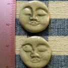 Mosaic Tiles ~*MED. OLIVE  FACES*~ 2 HM Clay Kiln Fired