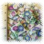Gorgeous ~PURPLE MORNING GLORY CHINTZ~ 50+ Mosaic Tiles