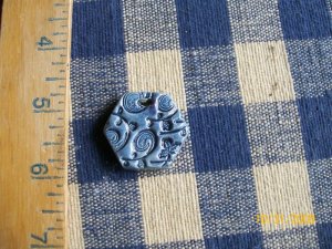~TWILIGHT BLUE SWIRL PENDANT*~HM Ceramic Beads/Charms