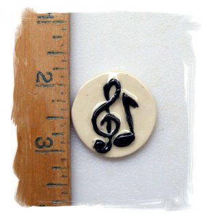 Mosaic Tiles~*MUSICAL NOTES*~- 1 HM Pendant -Kiln Fired
