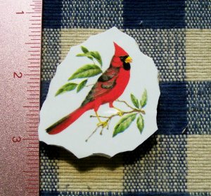 Mosaic Tiles *~CARDINAL ROUND*~1 LG. HM Focal