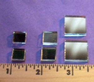 Mosaic Tile ~ Silver Mirror Square Variety~ 150 Tiles