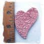 Mosaic Tiles~*EMBOSSED PINK HEART- 1 HM Kiln Fired