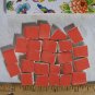 Handpainted *~SUNRISE RED FILLERS ~*50+ Mosaic Tiles