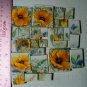 ~~ORANGE POPPY CHINTZ~~27 Lg. Mosaic  Tiles Kiln Fired