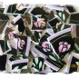 ~Pretty**PINK ROSES- BLACK BACKGROUND - 60 Mosaic Tiles