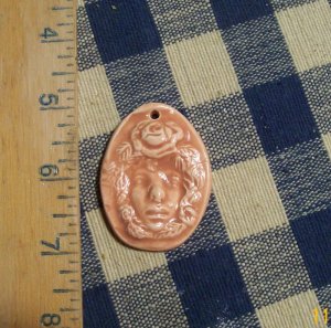 ~*ORANGE ROSE LADY PENDANT*~1 HM JEWELRY PIECE