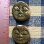 Mosaic Tiles ~*SOOTY GREY  FACES*~ 2 HM Clay Kiln Fired