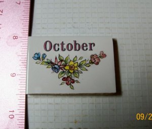 Mosaic Tiles *~OCTOBER*~1 LG. HM Kiln Fired Focal