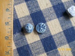 ~*FACE CHARMS BEADS~~- 2 HM BLUEJEWELRY PIECES