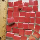 Handpainted*~CRANBERRY  FILLERS~*50 Mosaic Tiles