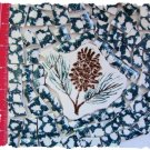 *~76 BLUE SPONGE LIKE TILES~ with Pine Cone Centerpiece
