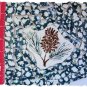 *~76 BLUE SPONGE LIKE TILES~ with Pine Cone Centerpiece