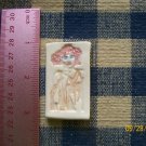 Mosaic Tiles ~*ORANGE DRESS LADY*~ 1 HM Clay Kiln Fired