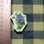 Mosaic Tiles*~ELEGANT BLUE ROSE * 1 Rnd HM Kiln Fired