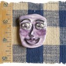 Mosaic Tiles *~PURPLE CRAZY FACE~*1 LG  Kiln Fired