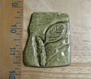 Mosaic Tiles *~OLIVE LEAF ~*1 LG HM MO MATTE Kiln Fired