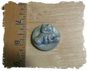 Mosaic Tiles *~LIGHT BLUE FAT CAT~*1 LG HM Kiln Fired